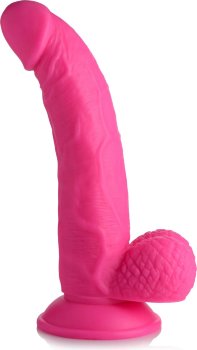 Розовый фаллоимитатор на присоске 7.5 Dildo with Balls - 21,5 см.