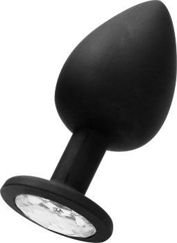 Черная анальная пробка N 91 Self Penetrating Butt Plug - 9,5 см.