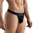 Черные перфорированные трусы-тонги Clever Ambar Thong  Цена 5 204 руб. - Черные перфорированные трусы-тонги Clever Ambar Thong