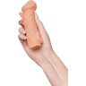 Телесная закрытая насадка с шершавой головкой Cock Sleeve 007 Size S - 13,8 см.
