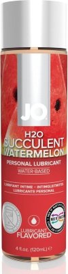 Лубрикант на водной основе с ароматом арбуза JO Flavored Watermelon - 120 мл.  Цена 3 448 руб. Интимный лубрикант может быть возбуждающим: при условии, что источает аромат, будоражащий сексуальные фантазии. Этот лубрикант на водной основе от JO сделает скольжение непревзойдённым, распалённую плоть - увлажнённой. Чарующий же аромат арбуза подтолкнёт вас обоих к претворению в жизнь своих самых смелых желаний. Glycerin, Water (Aqua), Flavor (Aroma), Cellulose Gum, Methylparaben, Propylparaben. Страна: США. Объем: 120 мл.
