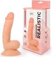 Реалистичный фаллоимитатор Erowoman телесного цвета на присоске