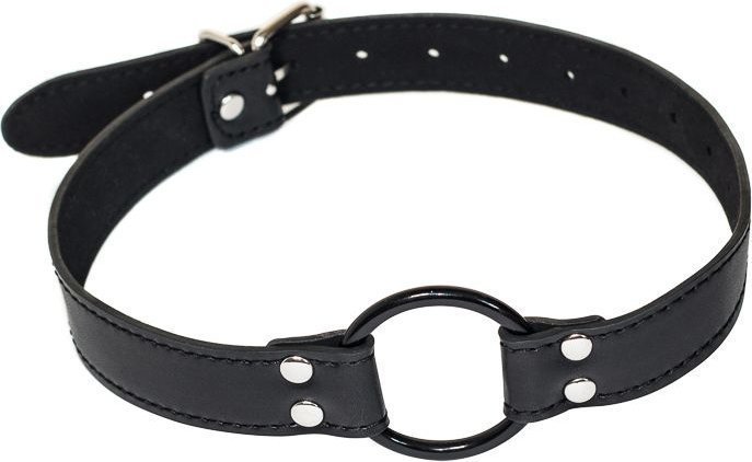 Черный кляп-кольцо Modesty