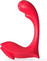 Красный вибромассажер в трусики Love-RCT - 13,1 см.