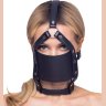Черный намордник с кляпом-шаром Head Harness With A Gag