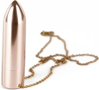 Золотистая вибропуля на цепочке Discreet Pleasure
