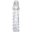 Закрытая прозрачная рельефная насадка с шипиками Crystal sleeve - 13,5 см.  Цена 581 руб. - Закрытая прозрачная рельефная насадка с шипиками Crystal sleeve - 13,5 см.