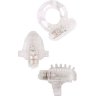 Набор из 3 прозрачных эрекционных колец с вибрацией Teasers Ring Kit