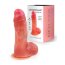 Телесный силиконовый фаллоимитатор на присоске - 16,5 см. - Телесный силиконовый фаллоимитатор на присоске - 16,5 см.