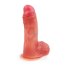 Телесный силиконовый фаллоимитатор на присоске - 16,5 см. - Телесный силиконовый фаллоимитатор на присоске - 16,5 см.