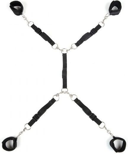 Черный набор фиксаций на кровати Classic Bed Spreader