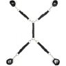 Черный набор фиксаций на кровати Classic Bed Spreader