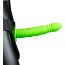 Зеленый страпон-фаллопротез со спиралевидной фактурой - 20,6 см.  Цена 5 794 руб. - Зеленый страпон-фаллопротез со спиралевидной фактурой - 20,6 см.