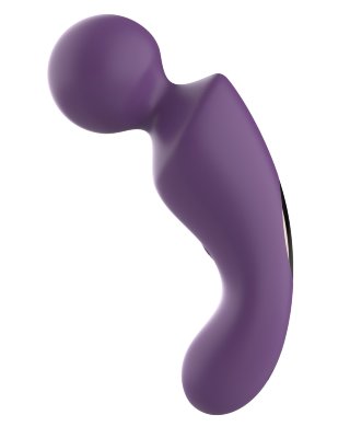 Фиолетовый изогнутый wand-вибратор  Цена 2 348 руб. Фиолетовый изогнутый wand-вибратор. Имеет 10 режимов вибрации. Страна: Китай. Материал: анодированный пластик, силикон. Батарейки: встроенный аккумулятор.