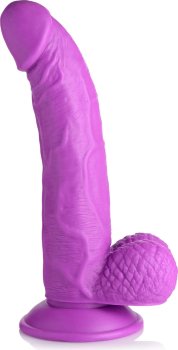 Фиолетовый фаллоимитатор на присоске 7.5 Dildo with Balls - 21,5 см.