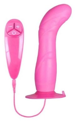 Розовый вибратор для G-точки BUNNY ICY - 18 см. Длина: 18 см. Диаметр: 4 см. Большой функциональный вибратор на мощной присоске. Работает от выносного пульта управления, имеет 5 режимов с 5 скоростями работы. Плотный силиконовый массажер создан для стимуляции зоны G благодаря его изогнутой форме. Рабочая длина - 17 см. Страна: Китай. Материал: силикон. Батарейки: 2 шт., тип AAA.