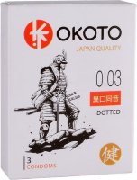 Презервативы с точками OKOTO Dotted - 3 шт.