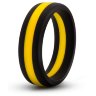 Черно-желтое силиконовое эрекционное кольцо Silicone Go Pro Cock Ring