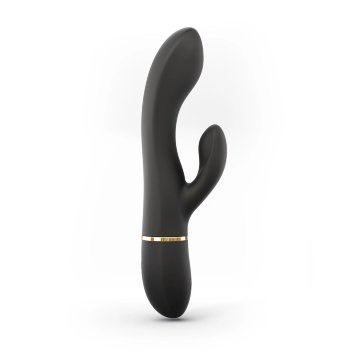 Черный вибратор-кролик Dorcel Glam Rabbit - 21 см.