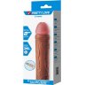 Коричневая насадка на пенис Chane - 18 см.