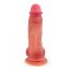 Телесный силиконовый фаллоимитатор на присоске - 19 см. - Телесный силиконовый фаллоимитатор на присоске - 19 см.