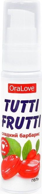 Гель-смазка Tutti-frutti со вкусом барбариса - 30 гр.