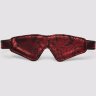 Двусторонняя красно-черная маска на глаза Reversible Faux Leather Blindfold