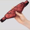 Двусторонняя красно-черная маска на глаза Reversible Faux Leather Blindfold