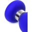 Синяя силиконовая анальная втулка с ограничителем - 11,5 см.  Цена 1 475 руб. - Синяя силиконовая анальная втулка с ограничителем - 11,5 см.