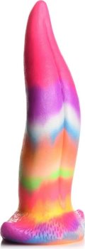 Фантазийный люминесцентный стимулятор-язык Unicorn Kiss Unicorn Tongue Glow-in-the-Dark Silicone Dildo - 21,3 см.