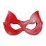 Двусторонняя красно-черная маска с ушками из эко-кожи  Цена 1 521 руб. - Двусторонняя красно-черная маска с ушками из эко-кожи