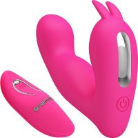 Розовый вибростимулятор с клиторальным отростком Josephine