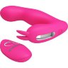 Розовый вибростимулятор с клиторальным отростком Josephine