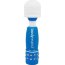 Голубо-белый жезловый мини-вибратор с кристаллами Mini Massager Neon Edition  Цена 2 055 руб. - Голубо-белый жезловый мини-вибратор с кристаллами Mini Massager Neon Edition