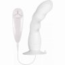 Белый вибратор для G-точки BUNNY ICY - 18 см.