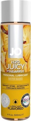 Лубрикант на водной основе с ароматом ананаса JO Flavored Juicy Pineapple - 120 мл.  Цена 3 448 руб. Благодаря этому ароматизированному лубриканту с натуральным составом (без искусственных добавок) сексуальная близость станет жаркой, как в тропиках. Смазка на водной основе обеспечит чувственное скольжение, без ощущения липкости на коже. Дразнящий аромат ананаса подтолкнёт вас обоих к тому, чтобы поговорить о сокровенном и поэкспериментировать. Glycerin, Water (Aqua), Flavor (Aroma), Cellulose Gum, Methylparaben, Propylparaben. Страна: США. Объем: 120 мл.