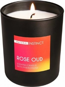 Ароматическая свеча с феромонами Natural Instinct Роза и уд - 180 гр.