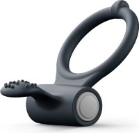 Черное эрекционное кольцо Power Clit