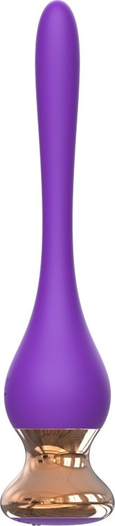 Фиолетовый вибромассажер Nipple Vibrator - 14,5 см.