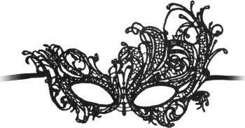 Черная кружевная маска ручной работы Royal Black Lace Mask