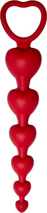 Бордовая анальная цепочка Love Beam - 19 см.