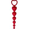 Бордовая анальная цепочка Love Beam - 19 см.