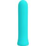 Аквамариновый мини-вибратор Blanche - 10 см.