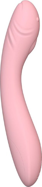 Розовый вибратор для точки G - 20,5 см.