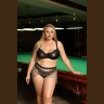 Черно-серебристый пояс-юбочка plus size Efra