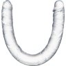 Прозрачный двухсторонний фаллоимитатор Double Dildo - 40 см.