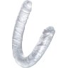 Прозрачный двухсторонний фаллоимитатор Double Dildo - 40 см.