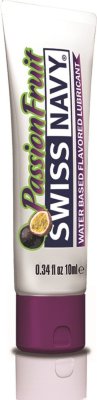 Лубрикант Swiss Navy Passion Fruit Lube с ароматом маракуйи - 10 мл. Ещё одна вкуснотища от Swiss Navy! Гель-лубрикант с фантастическим ароматом маракуйи – фрукта страсти. Съедобный, не содержащий сахара, парабенов и опасных для здоровья компонентов, он позволит вашей паре насладиться всеми прелестями орального секса. Водная основа обеспечивает лёгкое и длительное скольжение без ощущения липкости. Благодаря ей же лубрикант совместим с любыми секс-игрушками и презервативами. Страна: США. Объем: 10 мл.