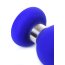 Синяя силиконовая анальная втулка с ограничителем - 13 см.  Цена 1 900 руб. - Синяя силиконовая анальная втулка с ограничителем - 13 см.