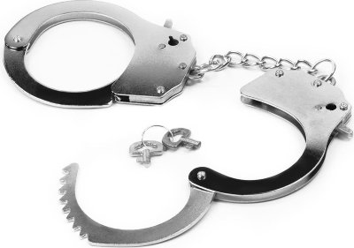Металлические наручники с ключиками  Цена 1 579 руб. Наручники металлические. Цвет серебряный. Страна: Китай. Материал: металл.